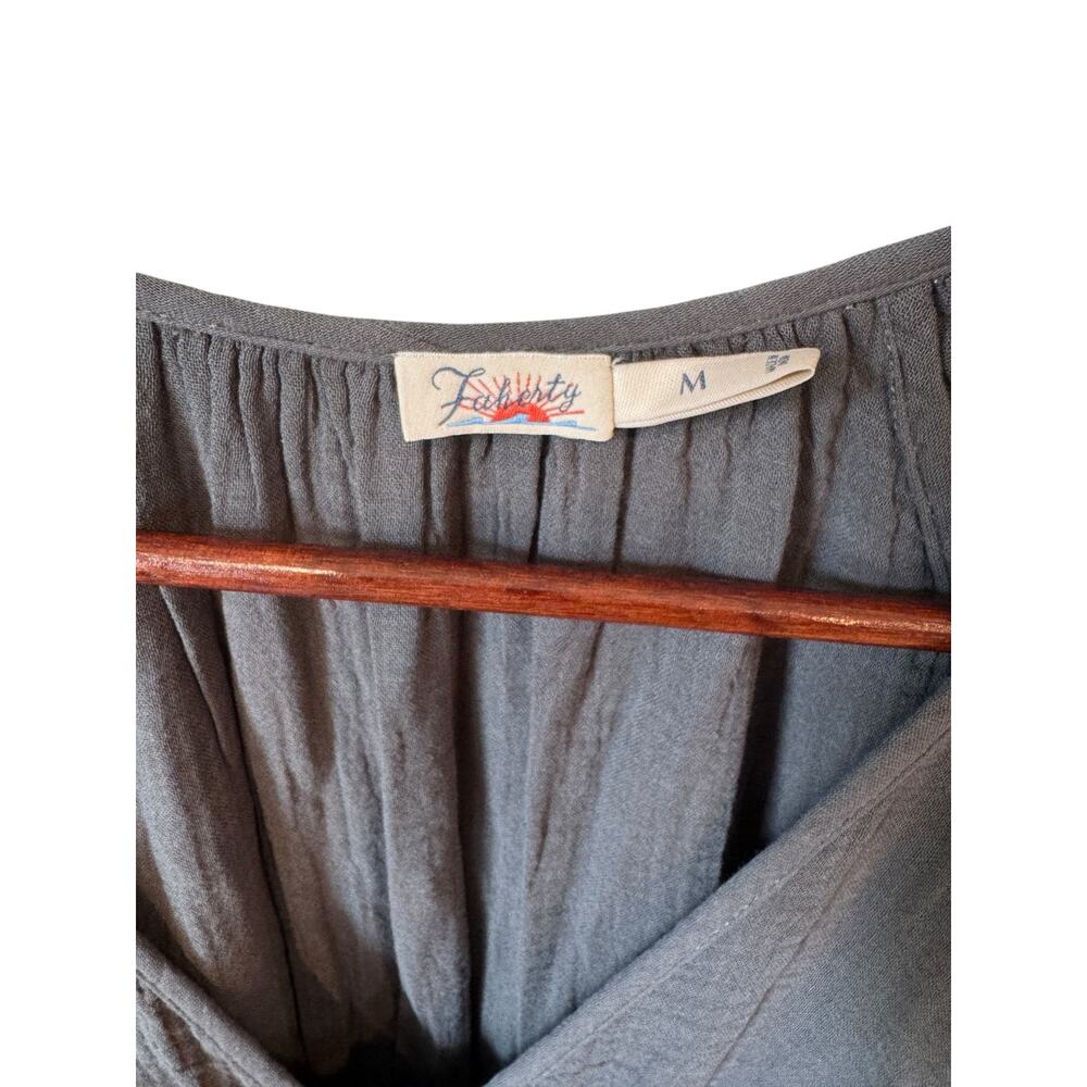FAHERTY NWOT Dream Organic Cotton Sirene Gauze Midi Dress Size Medium $218 MSRP - Picture 3 of 9